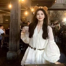 批发收腰<b class='q'>灯笼</b>新款克莱蒙2026春夏甜美<b class='q'>连衣裙</b>长袖氛围法式气质短裙