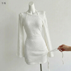 批发夏季2026新款辣妹纯欲风吊带连衣裙显瘦修身针织连衣裙两件套装女