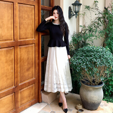 批发外贸 2026春季新款法式复古上衣纱裙假<b class='q'>两件套</b>连衣裙