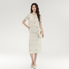 批发外贸 新款<b class='q'>时尚</b>套装气质小个子显瘦洋气裙子时髦两件套