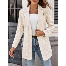 批发欧美跨境外贸2026春季新款提花<b class='q'>西装</b>单扣显瘦气质通勤职场外套女