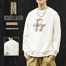 批发美式新款男士卫衣T恤<b class='q'>休闲</b>新款字母印花上衣服秋冬季男款圆领长袖