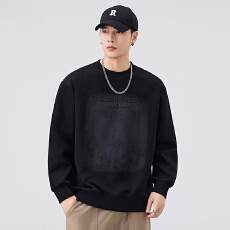 批发美式复古重磅印花卫衣男生秋冬季青少年大码百搭潮牌<b class='q'>休闲</b>宽松上衣