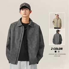 批发<b class='q'>皮衣</b><b class='q'>男士</b>冬季新款加棉加厚休闲翻领外套防风保暖皮夹克上衣潮