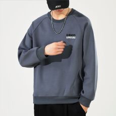 批发圆领百搭<b class='q'>卫衣</b>男士2026年新款<b class='q'>潮牌</b>宽松休闲字母男装上衣