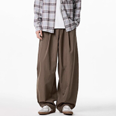 批发日系工装裤男秋季干直筒宽松男生裤子男款阔腿弯刀<b class='q'>休闲裤</b>