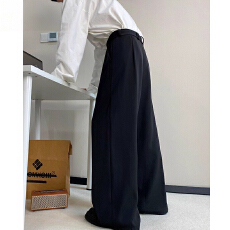 批发垂坠感西裤男秋冬季加绒直筒宽松休闲裤男生西装<b class='q'>裤子</b>