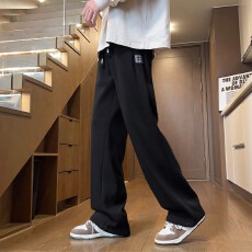 批发<b class='q'>休闲</b>卫裤子<b class='q'>男</b>秋冬季加绒加厚保暖宽松2025新款运动直筒阔腿<b class='q'>长裤</b><b class='q'>男</b>