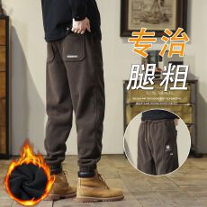 批发加绒卫裤<b class='q'>男</b>士冬季休闲裤束脚灯芯绒厚款新款秋款运动<b class='q'>男</b>长<b class='q'>裤子</b>