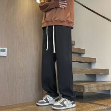 批发水洗加绒加厚牛仔裤<b class='q'>男</b>生秋冬季新款<b class='q'>裤子</b>美式宽松直筒长裤