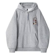 批发 原版面料纯棉华棉复合秋冬季宽松oversize连帽