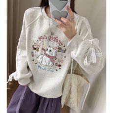 批发原版面料纯棉华棉复合冬季2025新款爆款洋气时尚加绒卫衣女