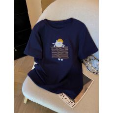 批发广州面料水柔棉胖mm<b class='q'>大码</b>女装T恤衫夏季减龄时尚洋气宽松上衣