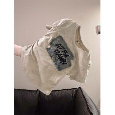 92%棉8%氨纶绝美巨好看短袖t恤女韩系chic设计感胖mm大码上衣