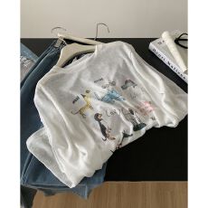 雪花冰爽棉雪花棉绝美单穿宽松防晒罩衫T恤女士大码小众上衣