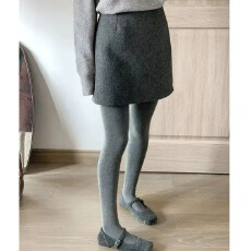 批发实价灰色毛呢半身裙女2026<b class='q'>秋</b>冬季外穿打底小个子a字包臀短裙显瘦