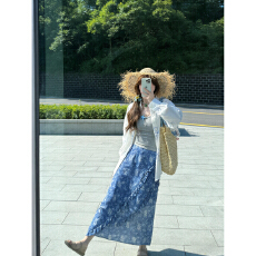 批发实价慵懒设计感宽松印花长袖衬衫女<b class='q'>春</b>夏韩系休闲百搭白色上衣