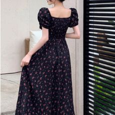 批发2026年大码碎花<b class='q'>连衣裙</b>女夏季胖妹妹mm收腰显瘦设计感A字裙<b class='q'>连衣裙</b>