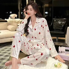 批发夜眠<b class='q'>金丝</b>绒睡衣<b class='q'>女</b>秋冬开衫翻领高级甜美长袖砖石绒家居服套装