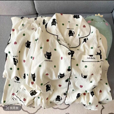 批发新款春秋季网红爆款云朵棉睡衣女甜美学生开衫长袖长<b class='q'>裤</b>家居服套装