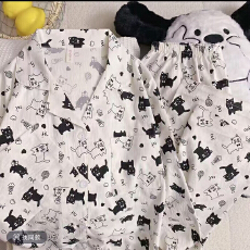 批发新款春秋季网红爆款云朵棉睡衣女甜美学生开衫长袖长<b class='q'>裤</b>家居服套装