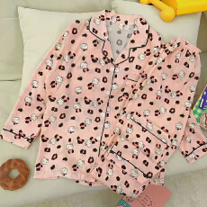 批发新款春秋季网红爆款云朵棉睡衣女甜美学生开衫长袖长<b class='q'>裤</b>家居服套装