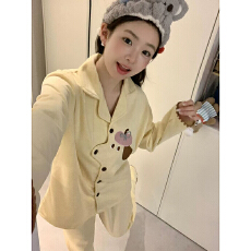 批发新款爆款<b class='q'>可爱</b>小狗羊绒<b class='q'>睡衣</b>女秋冬季保暖家居服开衫两件套装可外穿