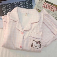 批发夜眠德绒开衫翻领<b class='q'>睡衣</b>女士秋冬季爆款卡通宽松保暖家居服套装