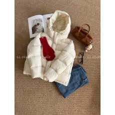 批发新国标95白鸭绒云感连帽羽绒服女款<b class='q'>冬</b>季百搭外套女