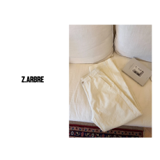 批发奶白色灯芯绒裤