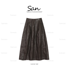 批发复古高腰显瘦中长款半身<b class='q'>裙</b>