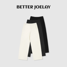 批发绵羊双口毛时尚宽松裤经典<b class='q'>通勤</b>风