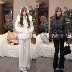 批发三星安心羽绒 小蛮腰经典徽标连帽羽绒服