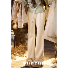 批发拿手版型 高腰微喇阔腿长裤