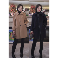 批发英式大衣 澳洲美利奴100羊毛双面呢<b class='q'>秋</b>冬宽松大衣