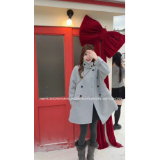 批发韩系双排扣羊毛外套