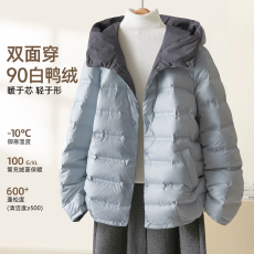 批发两面穿轻薄舒适短款羽绒服2025女新款鸭绒时尚短羽绒服