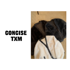 仿狐狸毛拉链外套 v领时尚气质保暖毛毛外套