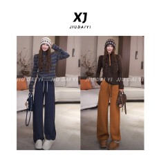 批发加绒秋冬新款高腰羊毛休闲<b class='q'>裤</b>