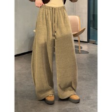 批发冬季显瘦宽松慵懒感百搭加厚阔腿休闲<b class='q'>裤</b>