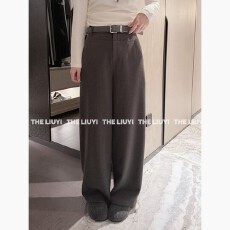 批发冬季毛呢加绒加厚百搭窄版<b class='q'>西装</b>裤