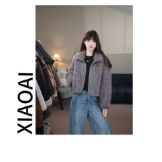 批发冬季新款高级感加绒保暖<b class='q'>外套</b>