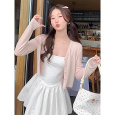 批发<b class='q'>针织衫</b>女开衫薄款2026新款宽松短款披肩外套<b class='q'>罩衫</b>外搭上衣