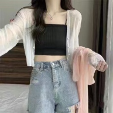 批发防晒长袖<b class='q'>雪纺衫</b>女士2026新款披肩夏季配裙子开衫宽松吊带外搭外套