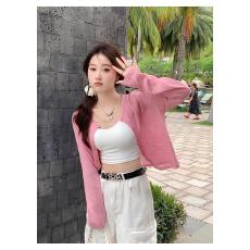 批发防晒开衫<b class='q'>外套女</b>夏季配吊带裙的小外搭罩衫薄纱上衣冰丝针织空调衫