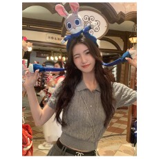 批发新款小个子法式<b class='q'>赫本</b><b class='q'>风</b>灰色上衣裙子女夏季气质高级感收腰短裙