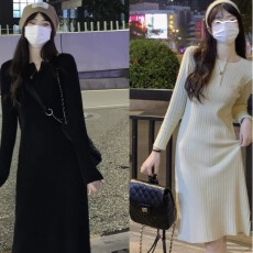 批发法式黑色针织<b class='q'>连衣裙</b>千金感<b class='q'>秋冬</b>季内搭高级感超好看打底毛衣裙子女