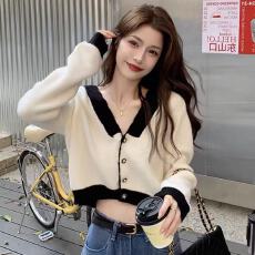 批发法式V领<b class='q'>毛衣</b>设计感小众女春季2026年新款高级感<b class='q'>短款</b>针织开衫上衣