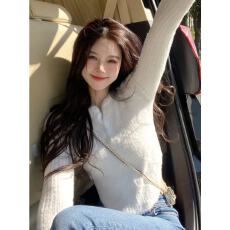 批发仿水貂毛V领针织衫<b class='q'>毛衣</b>女秋冬2026新款修身长袖<b class='q'>短款</b>内搭打底上衣