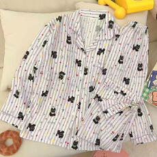 批发夜眠新款春秋网红爆款云朵棉睡衣甜美开衫长袖长<b class='q'>裤</b>家居服套装